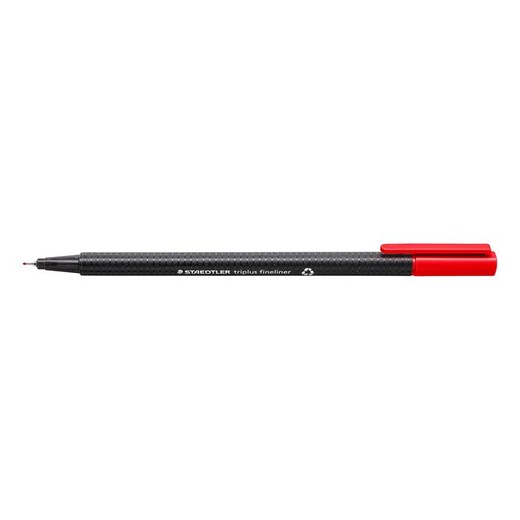 Liner, 0,3 mm, STAEDTLER "Triplus", červený