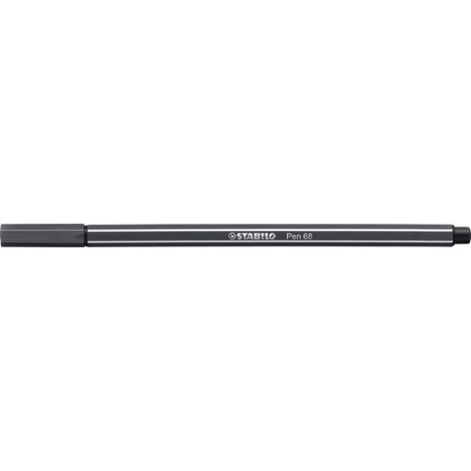 Popisovač, 1 mm, STABILO "Pen 68", šedý