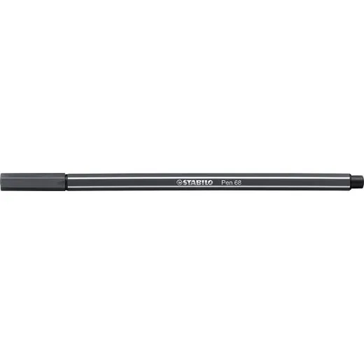 Popisovač, 1 mm, STABILO "Pen 68", šedý