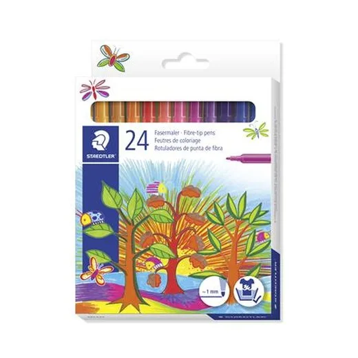 Fixky, sada, 1 mm, STAEDTLER "325", 24 rôznych farieb