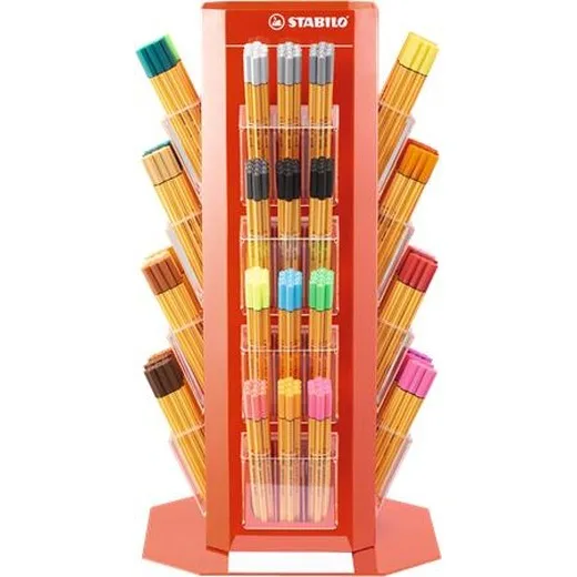 Liner, display, 0,4 mm, STABILO "Point 88", rôzne farby
