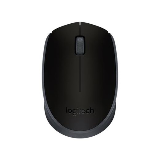 Myš, bezdrôtová, optická, stredná veľkosť, USB, LOGITECH "M171", čierna