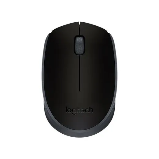 Myš, bezdrôtová, optická, stredná veľkosť, USB, LOGITECH "M171", čierna