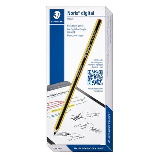 Dotyková ceruzka, na dotykové obrazovky, EMR, STAEDTLER "Noris Digital Classic 180 22", žltá
