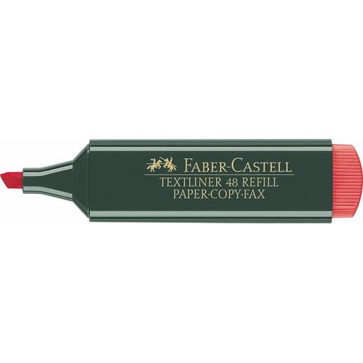 Zvýrazňovač, 1-5 mm, FABER-CASTELL, "Textliner 48", červený