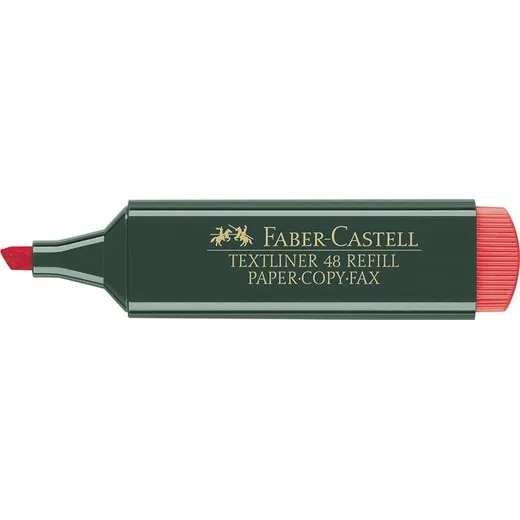 Zvýrazňovač, 1-5 mm, FABER-CASTELL, "Textliner 48", červený