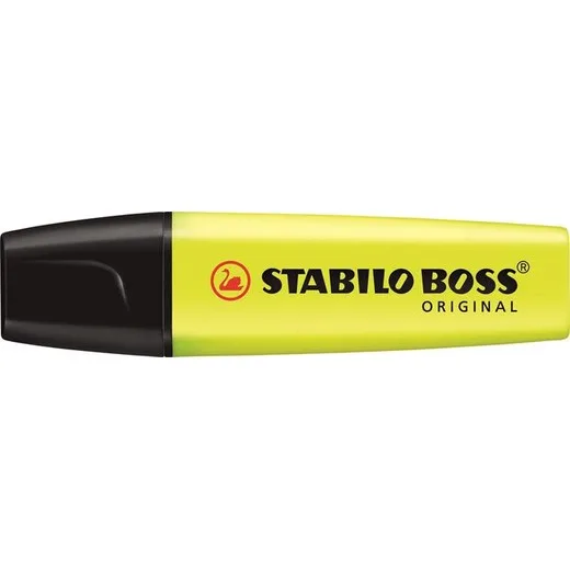 Zvýrazňovač, 2-5 mm, STABILO "BOSS original", žltý