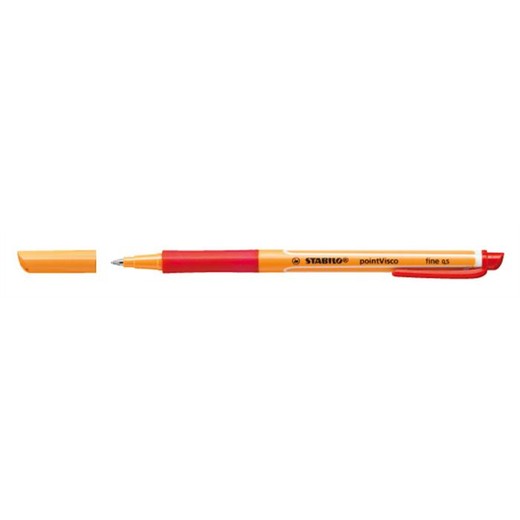 Roller, 0,5 mm, STABILO "PointVisco", červený