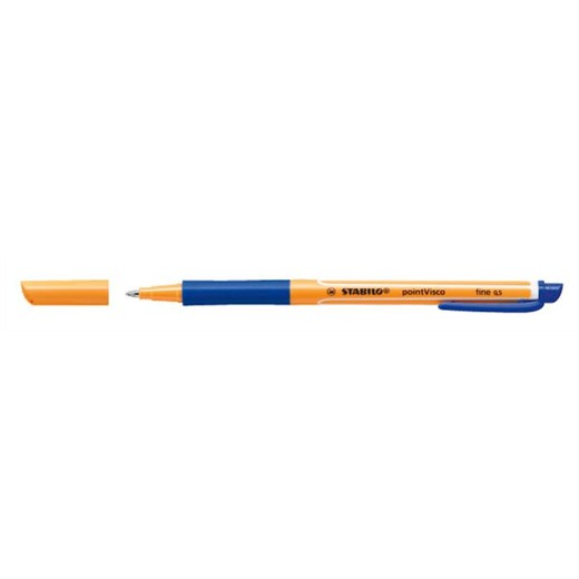 Roller, 0,5 mm, STABILO "PointVisco", modrý
