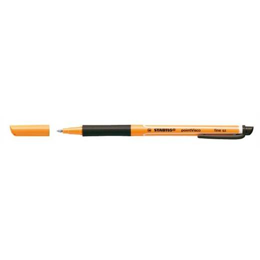 Roller, 0,5 mm, STABILO "PointVisco", čierny