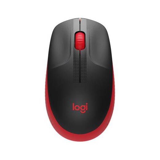 Myš, bezdrôtová, optická, USB, LOGITECH, "M190", červená