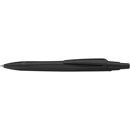 Guľôčkové pero, 0,5 mm, SCHNEIDER "Reco M", čierna, s náplňou 0,5 mm,"Eco 725 M", modrá