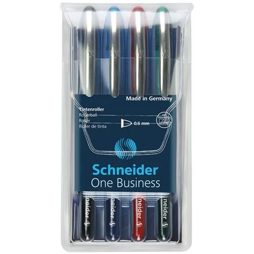 Roller, sada, 0,6 mm, "SCHNEIDER "One Business", 4 farby