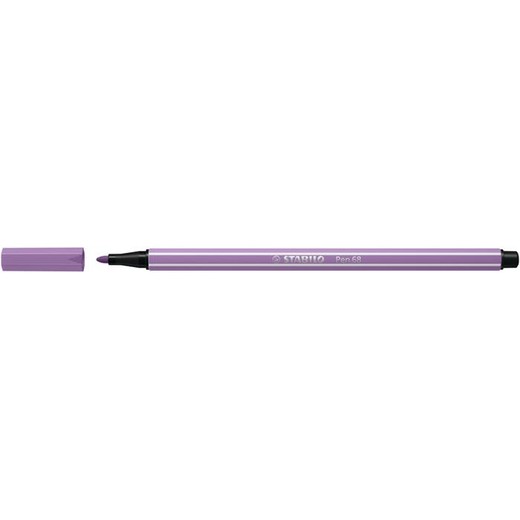 Popisovač, 1 mm, STABILO "Pen 68", sivo fialový