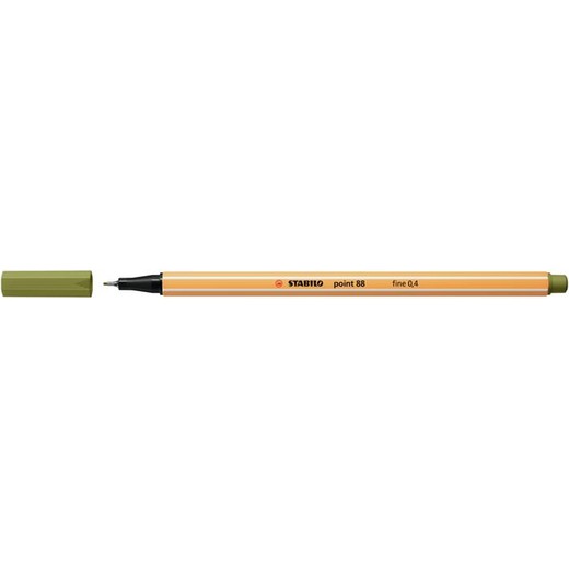 Liner, 0,4 mm, STABILO "Point 88", bahenný zelený