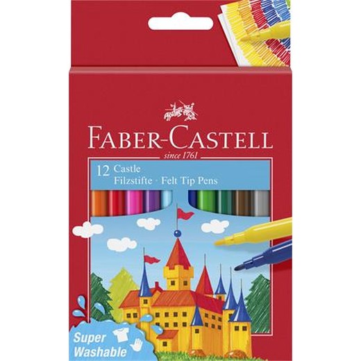 Fixky, sada, FABER-CASTELL, 12 rôznych farieb "Castle"