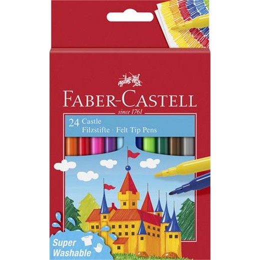 Fixky, sada, FABER-CASTELL, 24 rôznych farieb "Castle"