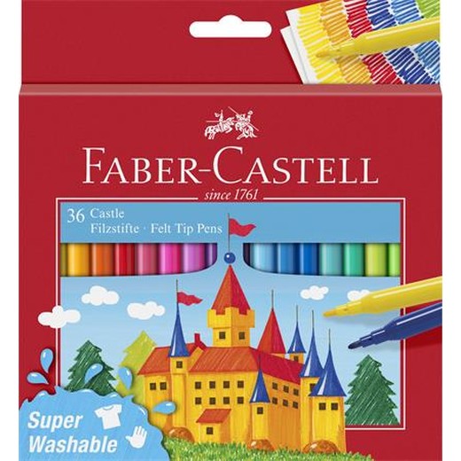 Fixky, sada, FABER-CASTELL, 36 rôznych farieb "Castle"