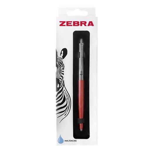 Guľôčkové pero, 0,24 mm, stláčací mechanizmus, strieborný klip, ružové telo, ZEBRA "901", modrá