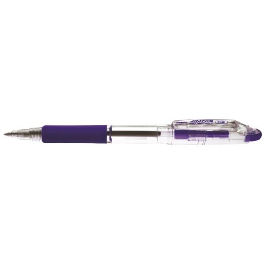 Guľôčkové pero, 0,24 mm, stláčací mechanizmus, ZEBRA "Jimnie", modré