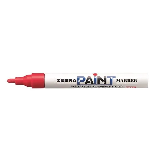 Lakový popisovač, 3 mm, ZEBRA "Paint marker", červená