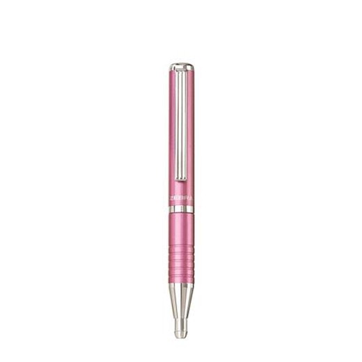 Guľôčkové pero, 0,24 mm, teleskopické, farba tela: metalická ružová, ZEBRA "SL-F1", modrá