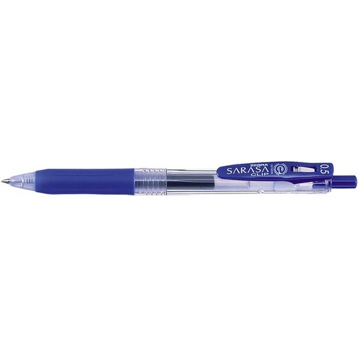 Gélové pero, 0,33 mm, stláčací mechanizmus, ZEBRA "Sarasa Clip", modré