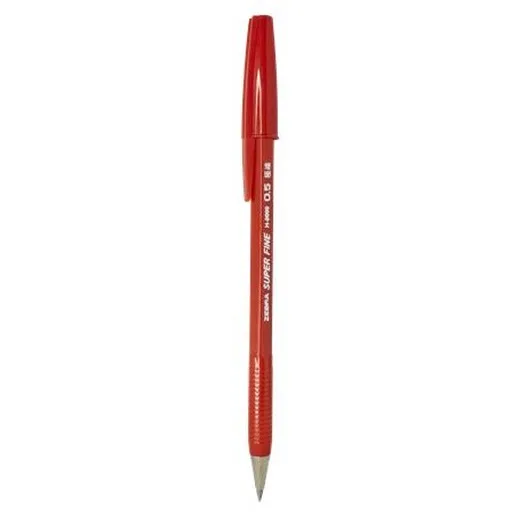 Guľôčkové pero, 0,21 mm, s vrchnákom, ZEBRA "H-8000", červená
