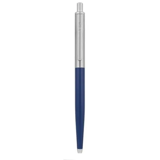 Guľôčkové pero, 0,24 mm, stláčací mechanizmus, strieborný klip, modré telo, ZEBRA "901", modrá