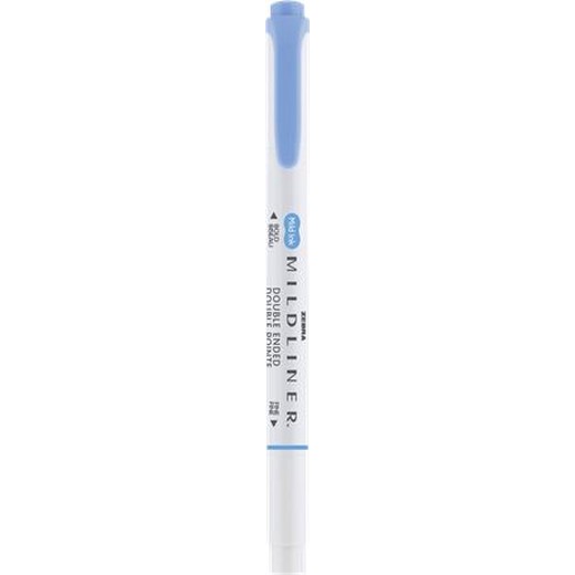 Zvýrazňovač, 1,0/3,5 mm, obojstranný, ZEBRA "Mildliner Cool & Refined", modrá