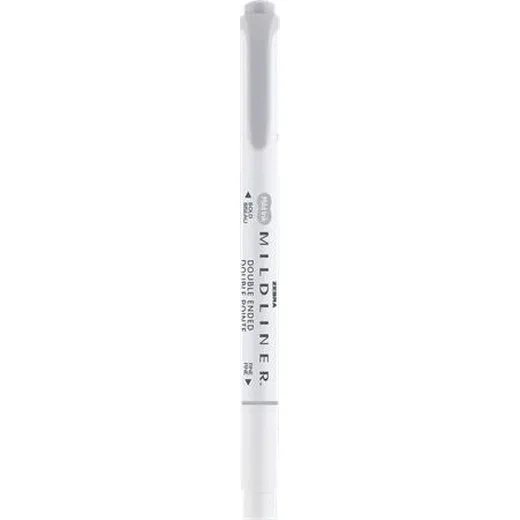 Zvýrazňovač, 1,0/3,5 mm, obojstranný, ZEBRA "Mildliner Cool & Refined", sivá