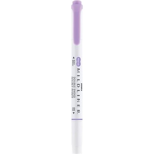 Zvýrazňovač, 1,0/3,5 mm, obojstranný, ZEBRA "Mildliner Cool & Refined", fialová