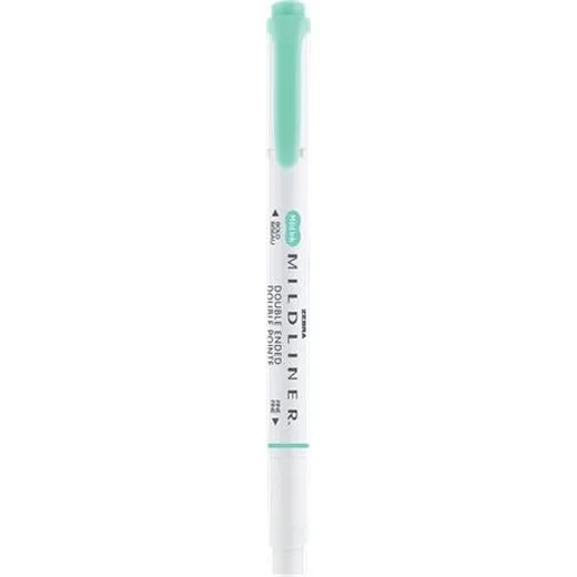 Zvýrazňovač, 1,0/3,5 mm, obojstranný, ZEBRA "Mildliner Fluorescent", tyrkysová