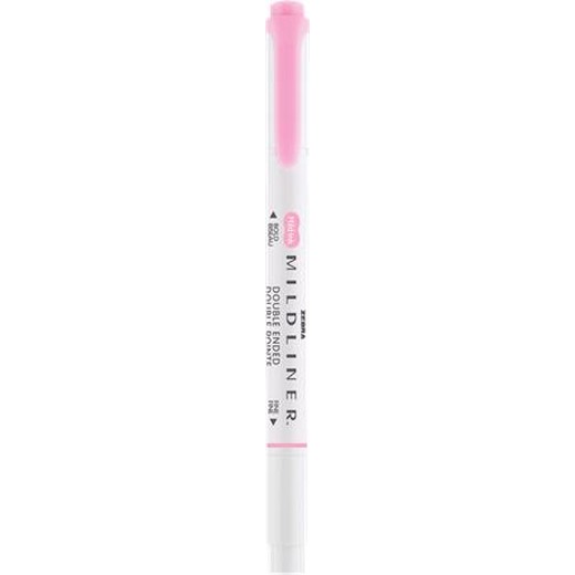 Zvýrazňovač, 1,0/3,5 mm, obojstranný, ZEBRA "Mildliner Fluorescent", ružová