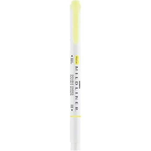 Zvýrazňovač, 1,0/3,5 mm, obojstranný, ZEBRA "Mildliner Fluorescent", žltá