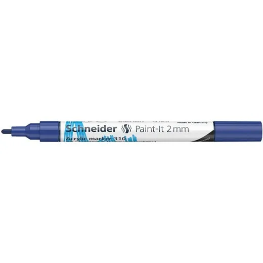 Akrylový popisovač, 2 mm, SCHNEIDER "Paint-It 310", modrý