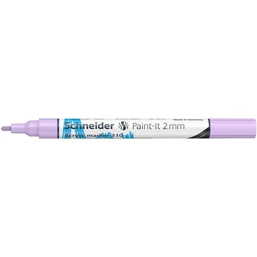 Akrylový popisovač, 2 mm, SCHNEIDER "Paint-It 310", pastelovo fialový