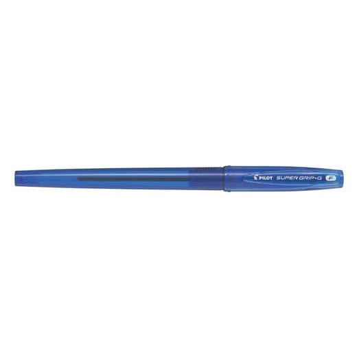 Guľôčkové pero, 0,22 mm, s vrchnákom, PILOT "Super Grip G", modré