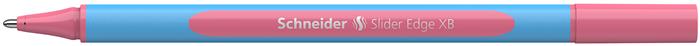 Guľôčkové pero, 0,7 mm, s vrchnákom, SCHNEIDER "Slider Edge XB Pastel", flamingo
