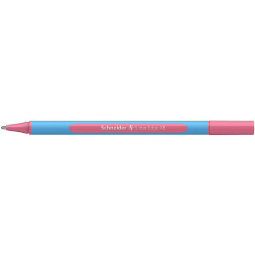 Guľôčkové pero, 0,7 mm, s vrchnákom, SCHNEIDER "Slider Edge XB Pastel", flamingo