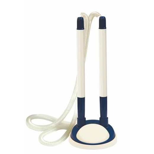 Klientske pero, 0,7 mm, modré telo pera, dvojité, FLEXOFFICE "Smart Holder", modré