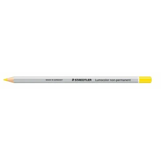 Farebná ceruzka, šesťhranná, na všetky povrchy, nepermanentná (omnichrom), STAEDTLER "Lumocolor 108", žltá