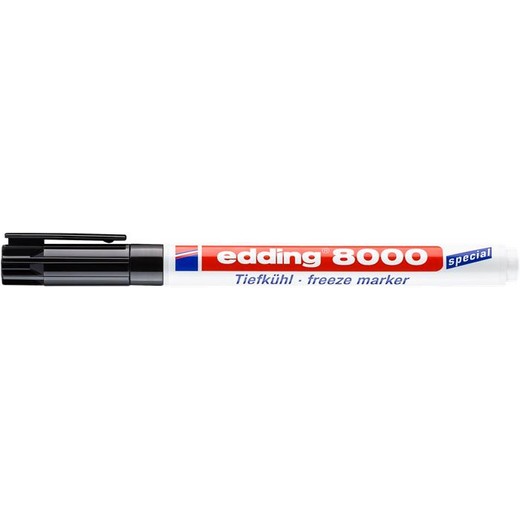 Permanentný popisovač, 1 mm, kuželovitý, EDDING "8000 Freeze", čierna