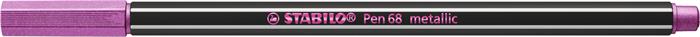 Popisovač, 1,4 mm, STABILO "Pen 68 metallic", metalická ružová