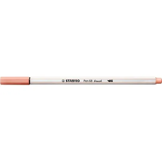 Vláknová fixka, STABILO "Pen 68 brush", svetlo oranžová