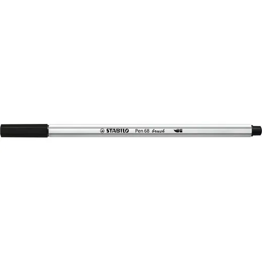 Vláknová fixka, STABILO "Pen 68 brush", čierna