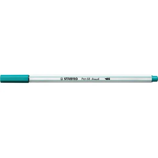 Vláknová fixka, STABILO "Pen 68 brush", tyrkysová