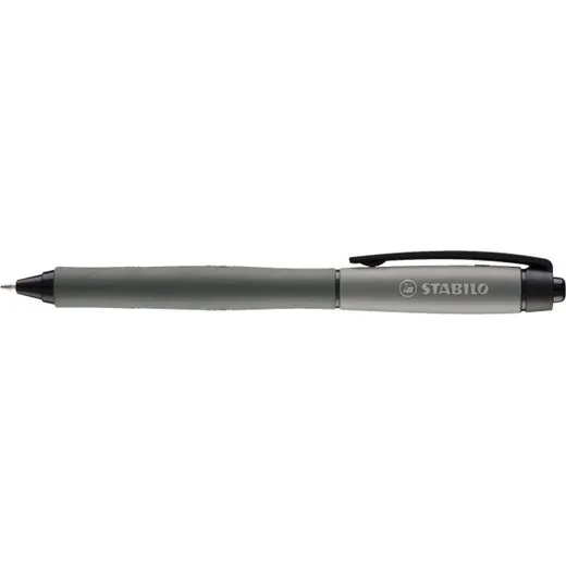 Gélové pero, 0,4 mm, stláčací mechanizmus, STABILO "Palette", čierna