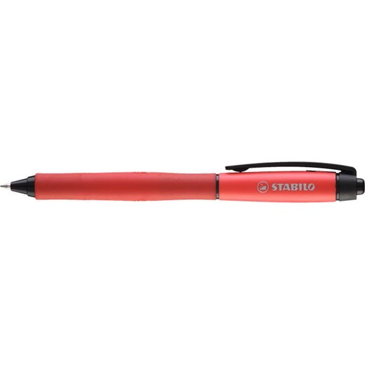 Gélové pero, 0,4 mm, stláčací mechanizmus, STABILO "Palette", červená