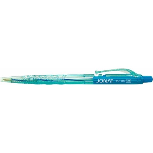 Guľôčkové pero, 0,25 mm, stláčací mechanizmus, FLEXOFFICE "Jonat", modrá